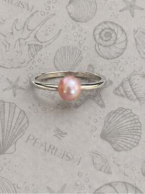 Pink pearl ring